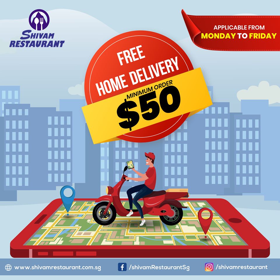 Free Delivery with the minimum order of 50